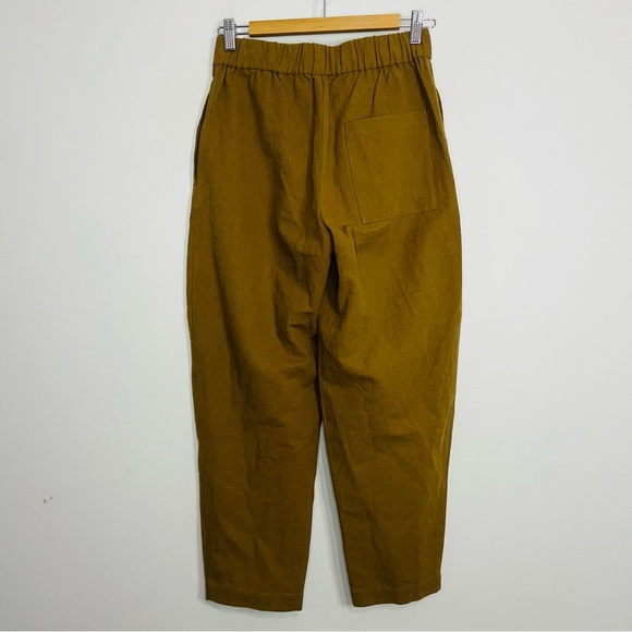 7115 By Szeki brown Linen Signature Elastic Pull-Up Trouser Pants size xsmall - Picture 8 of 8